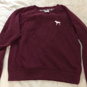 Maroon PINK Victoria Secret crew neck!